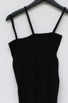 BASERANGE Ribbed Cotton Needle Tank Top Camisole TONI and TOTV Collection Made in Portugal BAS-TONI-RB-000-HEI Black